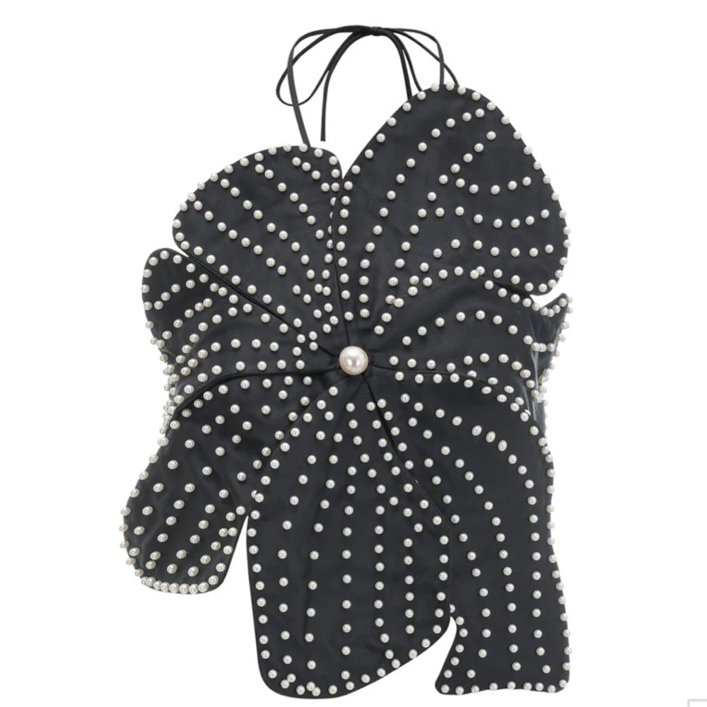 Stylish Flower Top with Elegant Embellished Pearls Design